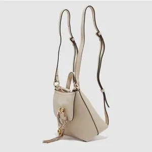 Chloe Beige Leather Backpack with Gold Accents Pineapple Olga Backpack by See by Chloé Accessories | Rent  main image 3